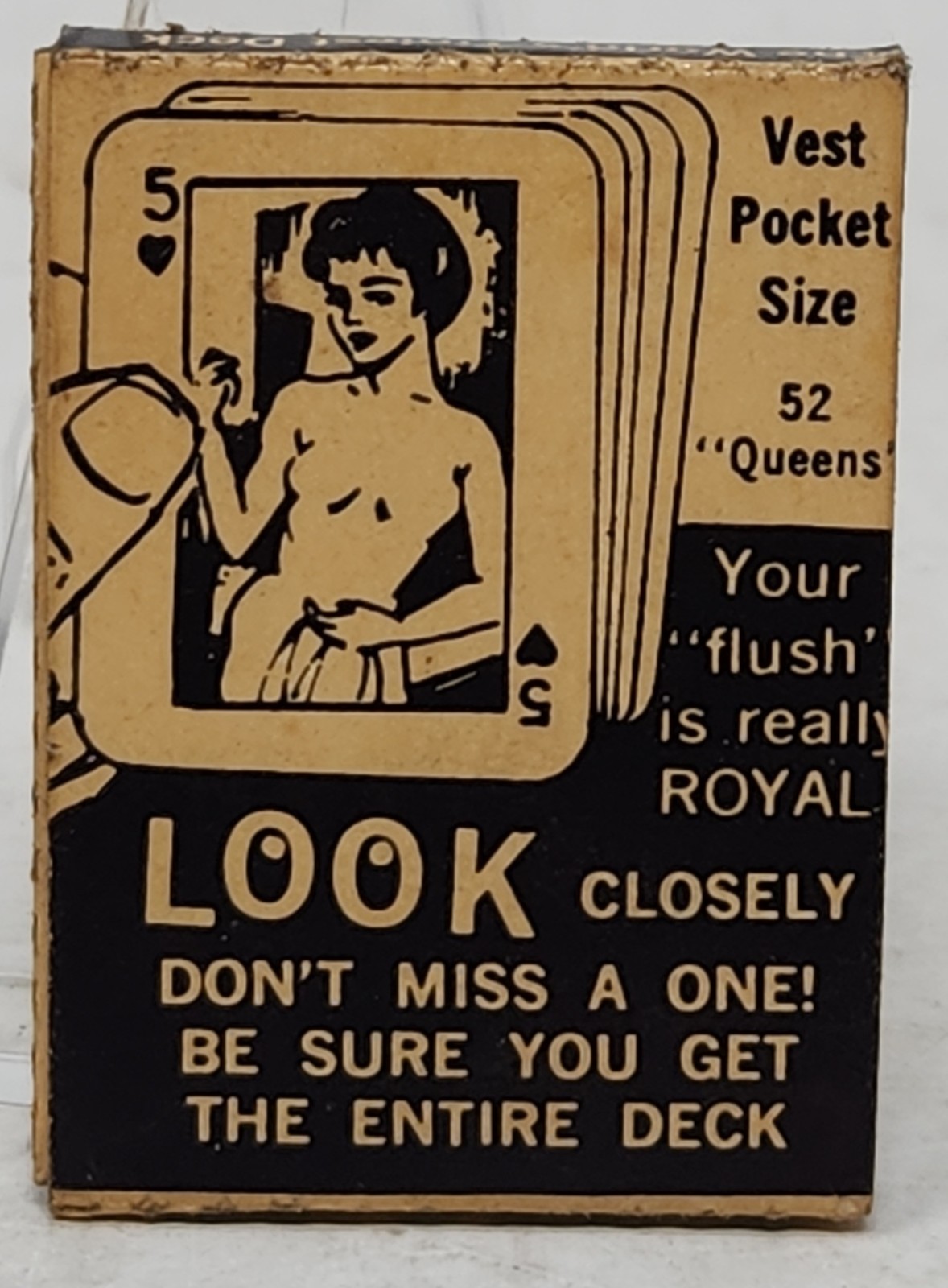 Vintage 1967 Federal Go Go Topless Mini Photo Playing Cards 13 Clubs Attached 