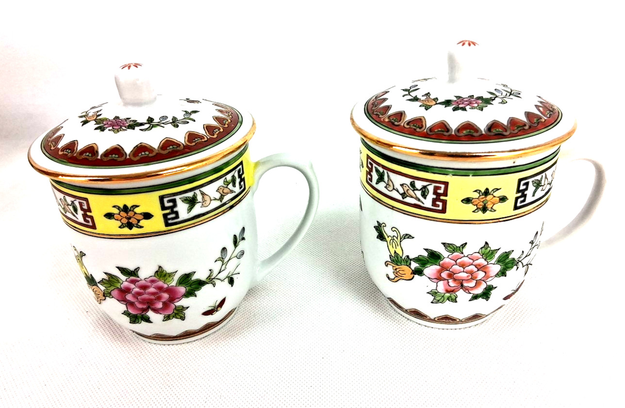 Vintage Jingdezhen Teacup with Lid 1950