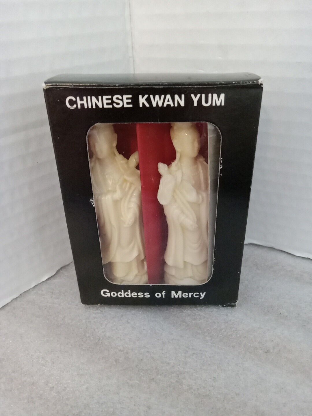 Lot Of 2 Chinese Kwan Yum Goddess Of Mercy Statues. New In Box 4x3