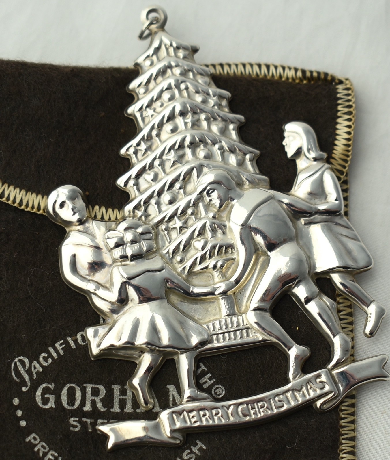1978 GORHAM Sterling Christmas TREE CHILDREN ORNAMENT American Heritage