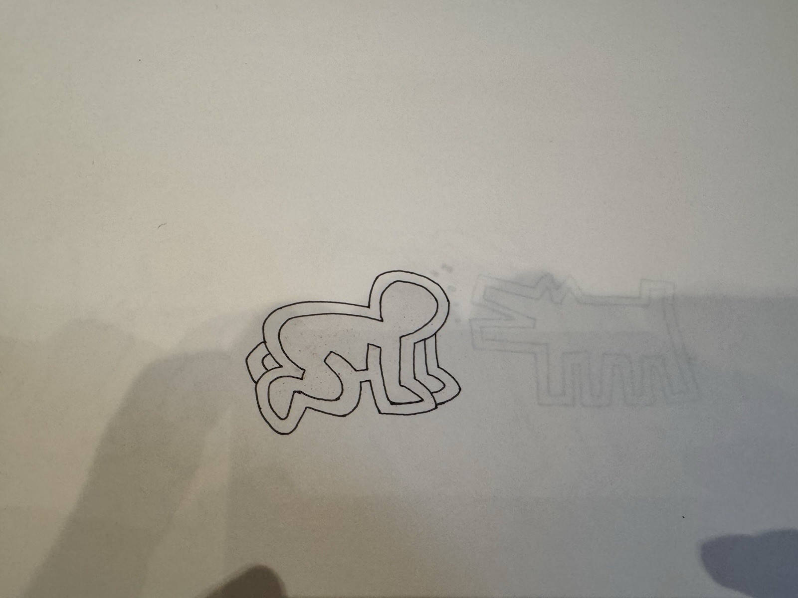 keith haring original Drawing From Sesame Street Crawling Baby Rare With Certs