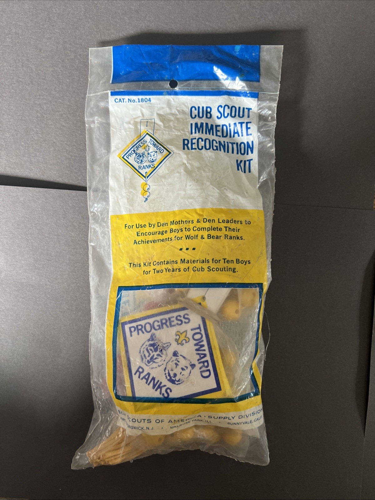 Vintage Cub Scout Immediate Recognition Kit No. 1804