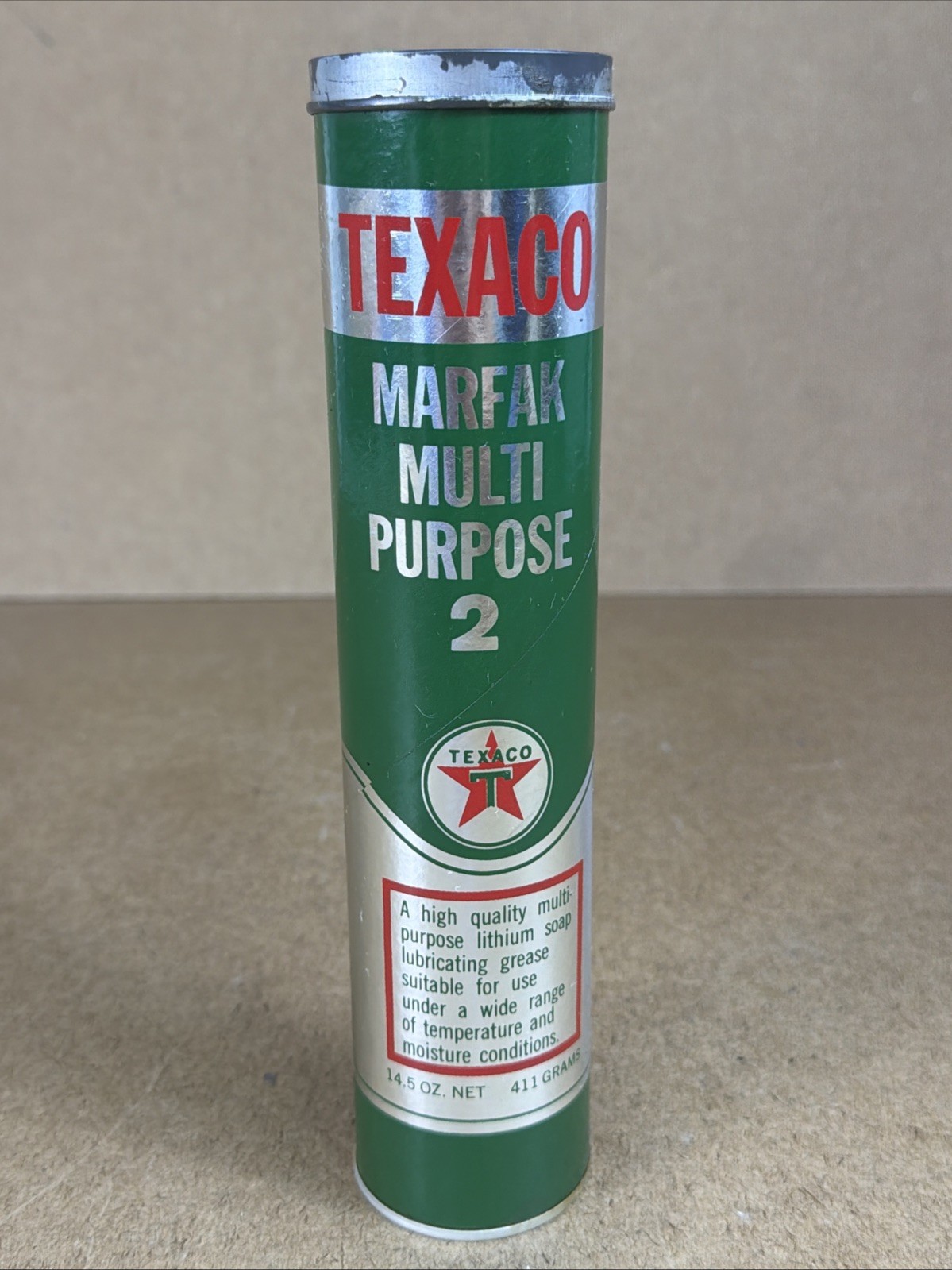 VTG TEXACO MARFAK MULTI PURPOSE 2 Grease Tube 14.5oz 411g NEW NOS WOW 9” USA VTG TEXACO MARFAK MULTI PURPOSE 2 Grease Tube 14.5oz 411g NEW NOS WOW 9” USA