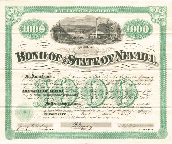 Bond of the State of Nevada - General Bonds
