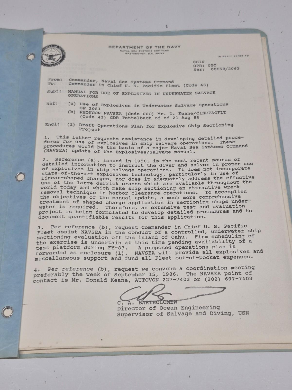 Vintage Pearl Harbor Hawaii Maritime Salvage Project Document Draft Report