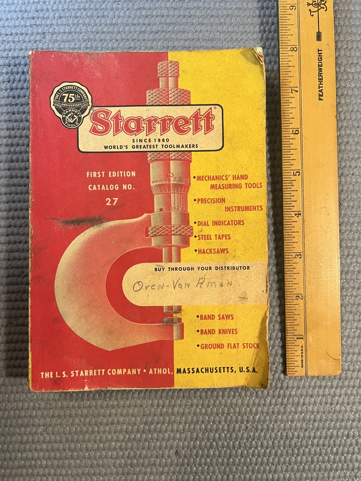 Vintage 1955 Starrett Tools Catalog No. 27 