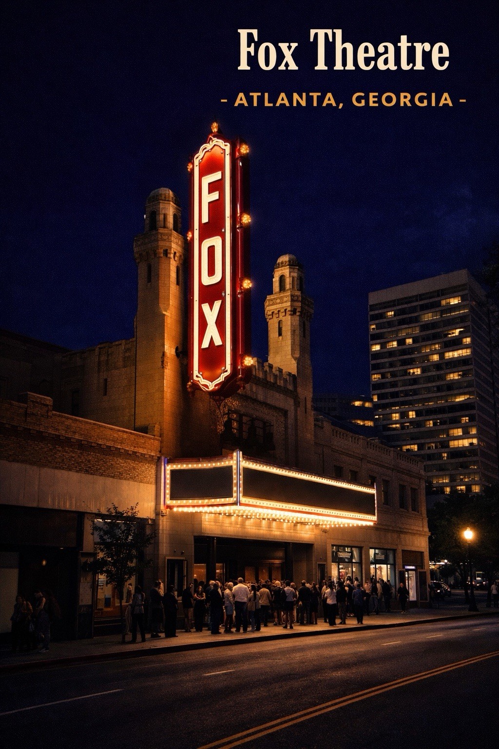The Fox Theatre - ATLANTA, GEORGIA MODERN Postcard D832
