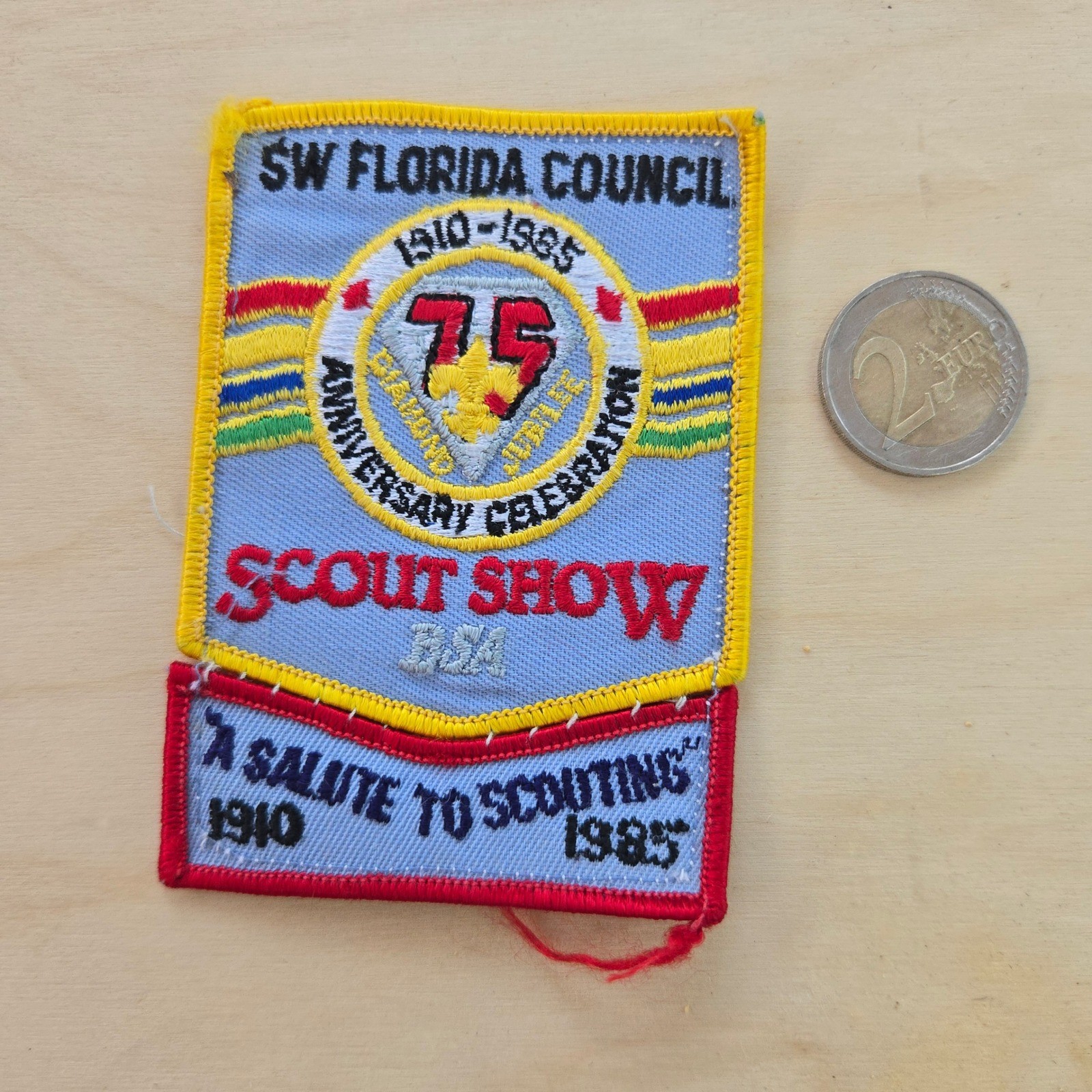 VTG BSA Scout Show Patch 1985 SW Florida Council 75th Anniv Boy Scouts America