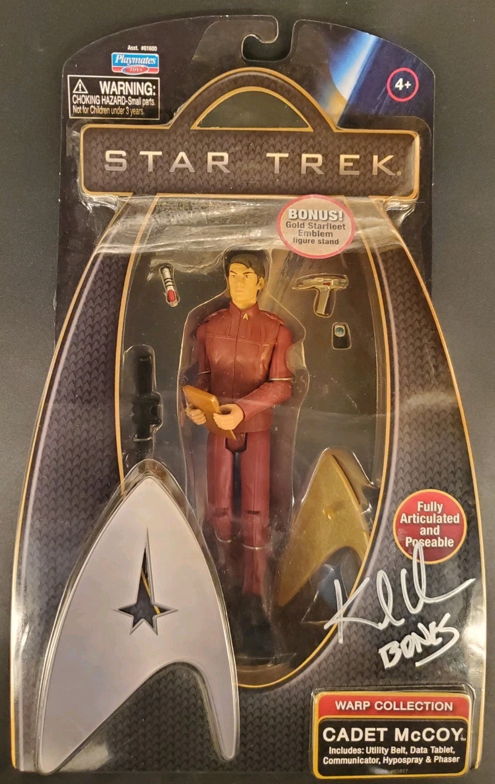 Karl Urban Signed Star Trek Cadet McCoy Bones Movie Figure JSA SWAU COA 2009 