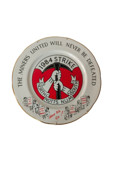 Vintage 1984 Miners Strike Plate Collectible Union History Rare Display Decor