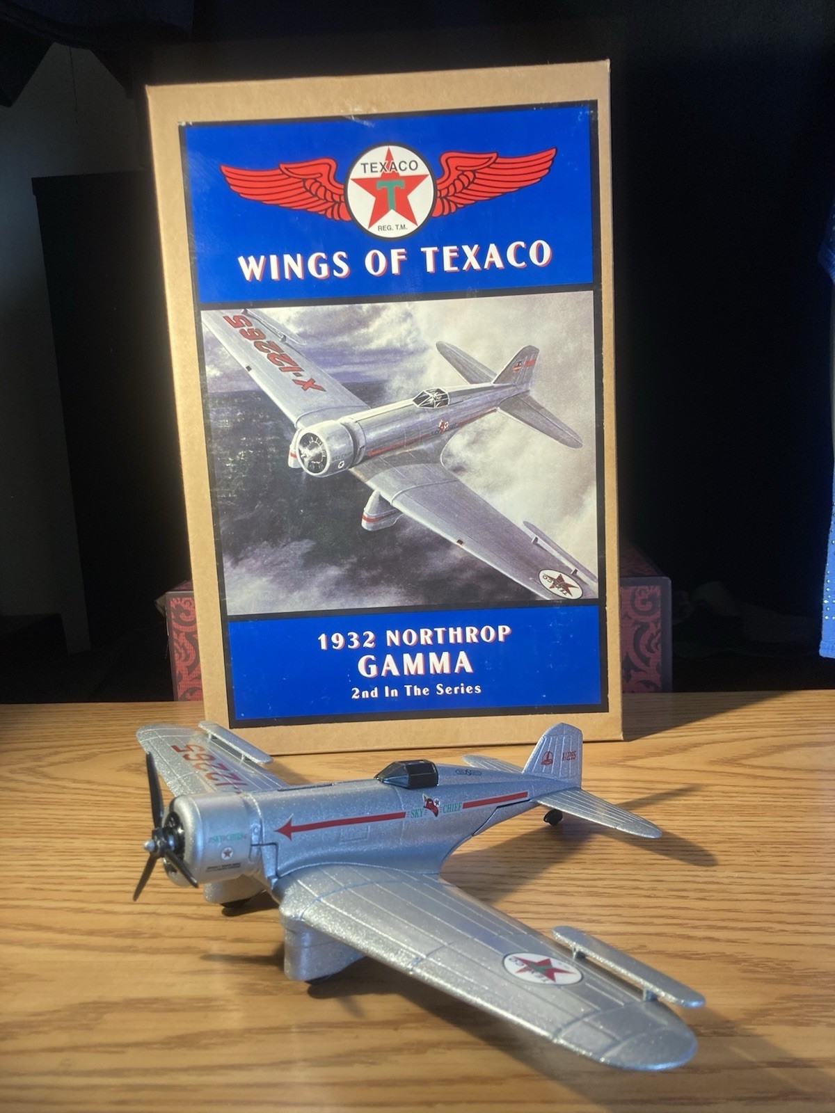 Wings of Texaco 1932 Northrop Gamma Die Cast Plane Bank # 2 in Series - NIB