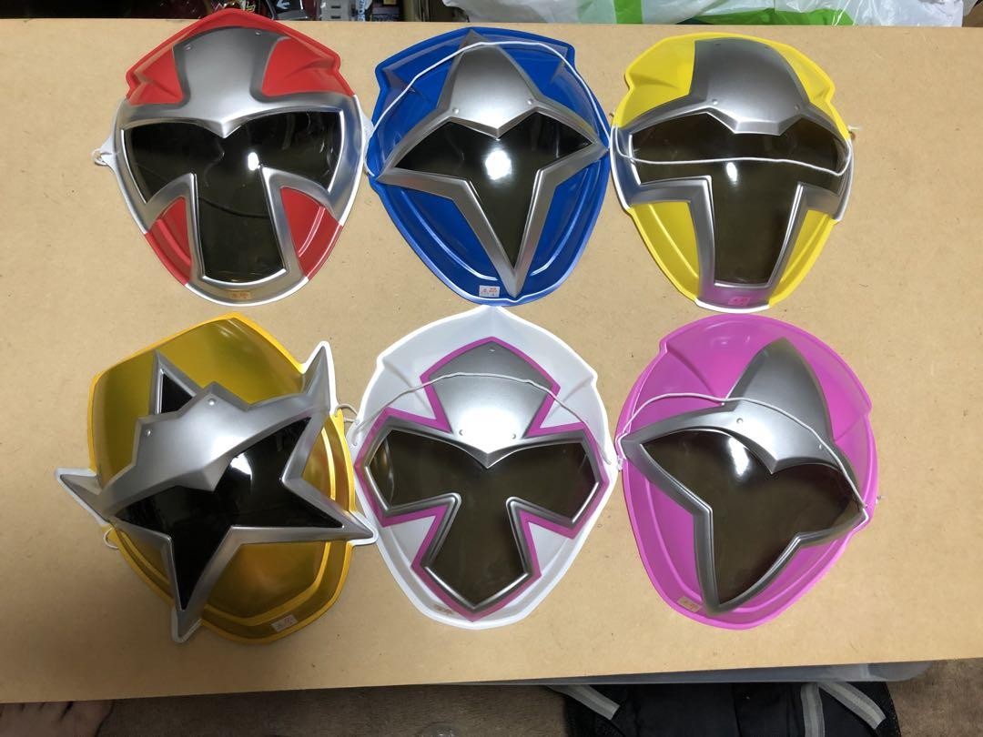 Shuriken Sentai Ninninger Mask Set of 6 Used