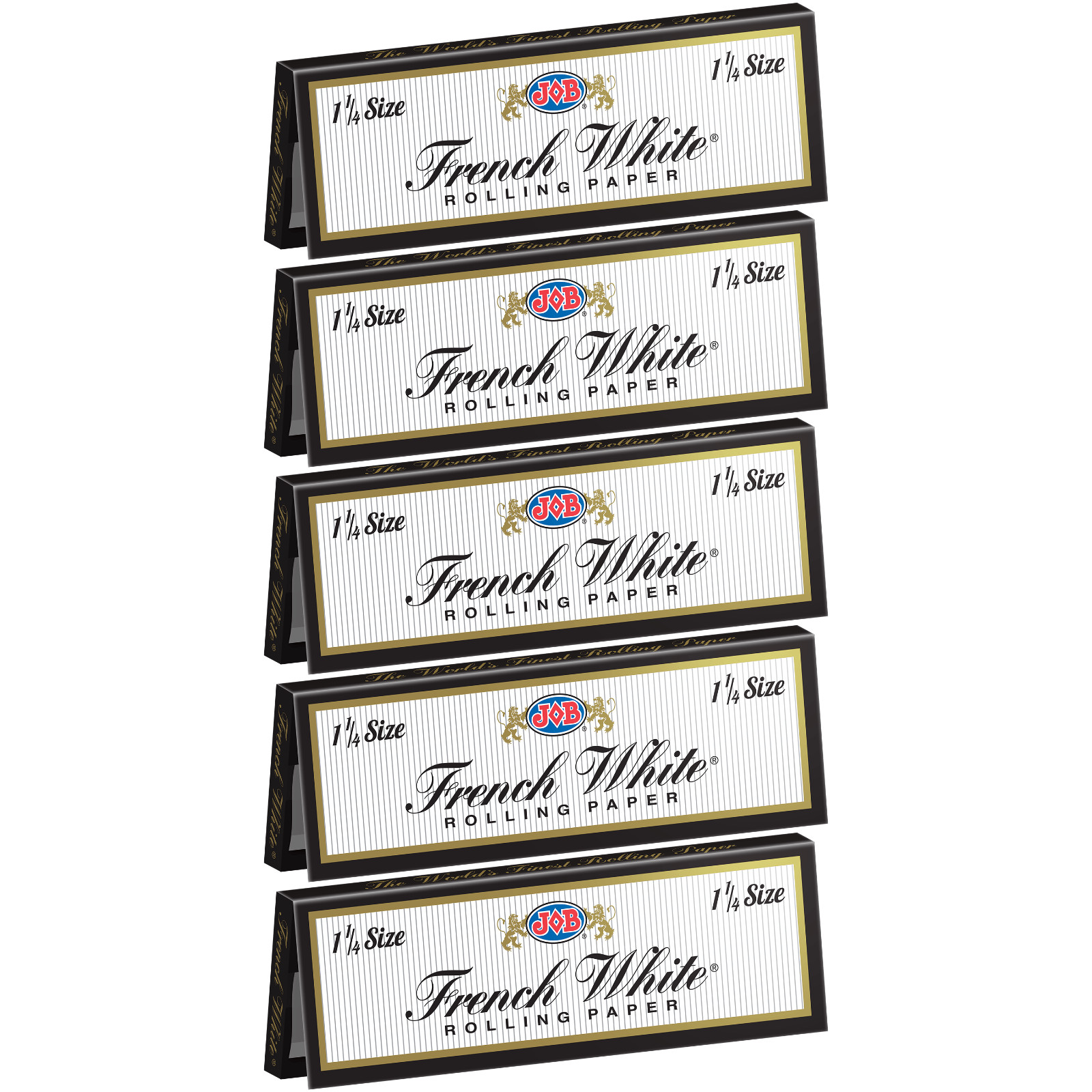 Job French White 1 1/4 Cigarette Papers 1.25 Rolling Paper 78mm (5 Booklets) Job French White 1 1/4 Cigarette Papers 1.25 Rolling Paper 78mm (5 Booklets)