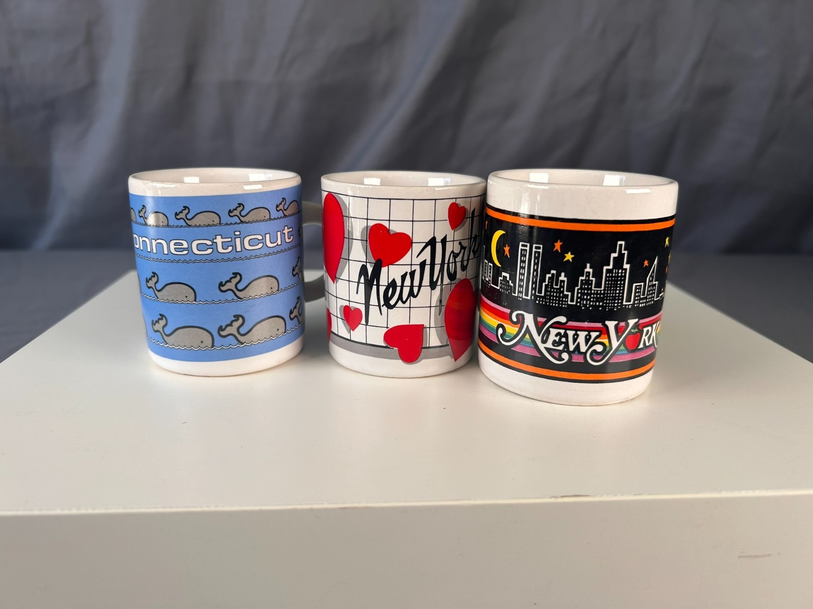 East Coast Vintage Collectible Miniature coffee mugs QTY 3