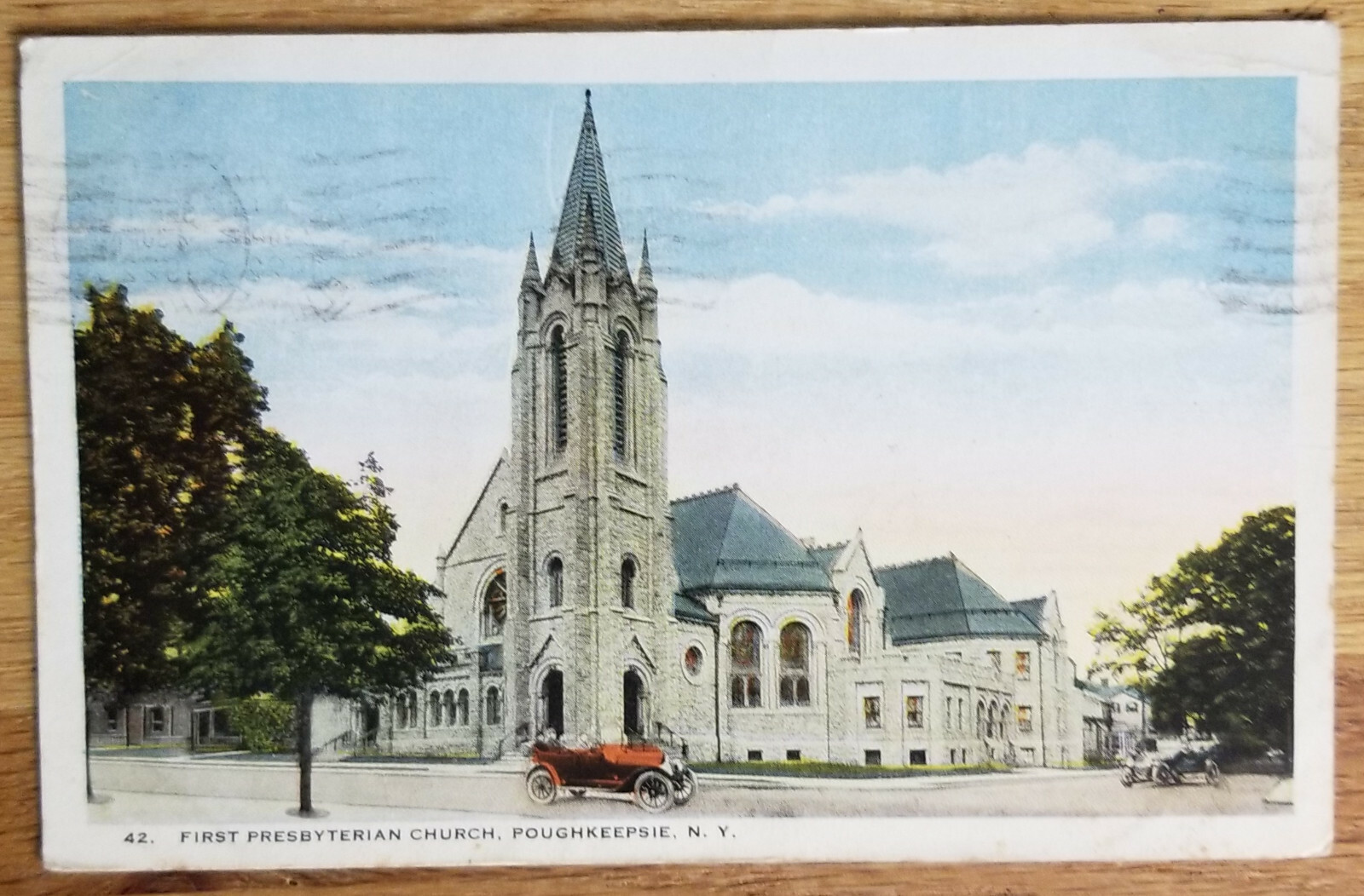 First Presbyterian Church Poughkeepsie New York NY Postcard PC 1922 Hughes