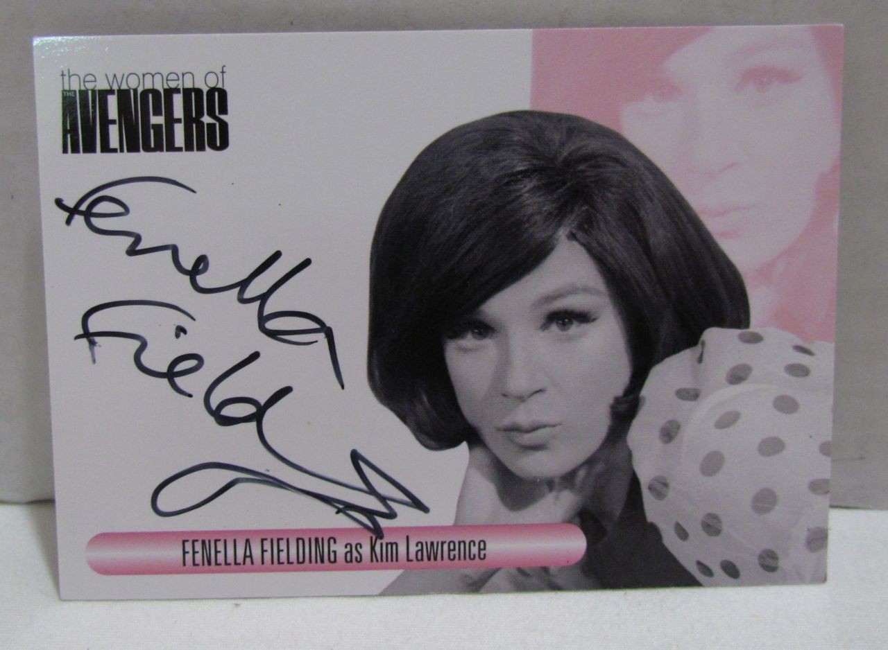 2014 Unstoppable Women of Avengers Fenella Fielding Autograph Card, Signed Twice