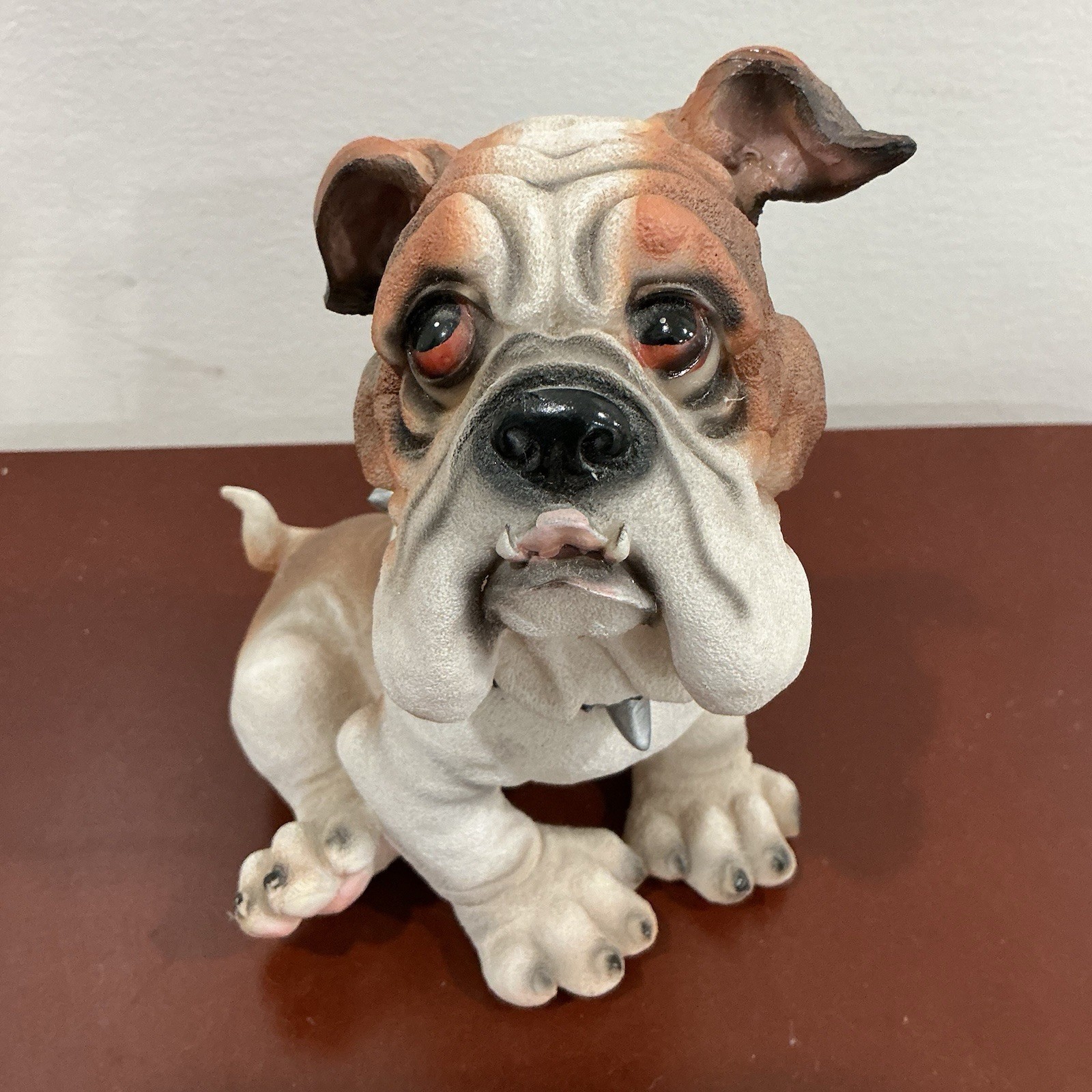 English Bulldog Resin Figurine Sculpture Puppy Dog Lifelike 7\