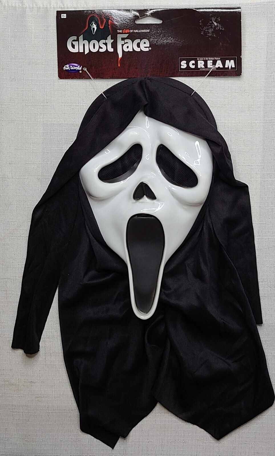 Official Scream Ghost Face Hooded Mask Easter Unlimited Fun World Brand New