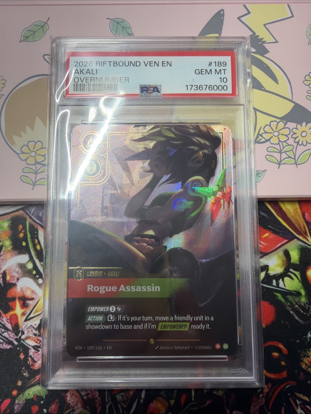 2026 RIFTBOUND: LEAGUE OF LEGENDS VEN-VENDETTA OVERNUMBER AKALI PSA 10