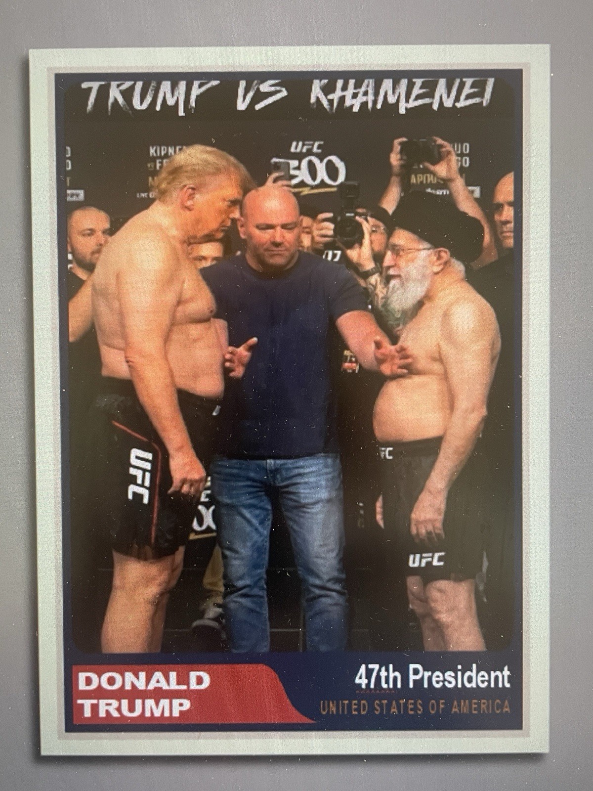 Donald Trump 2025”47“ Custom ACEO Trump Vs Khamenei
