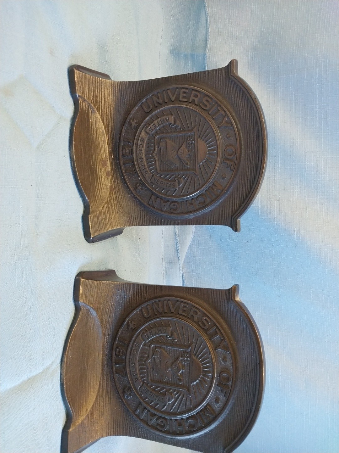 Vintage University Of Michigan Brass Bookend~1940\'s~Bronze