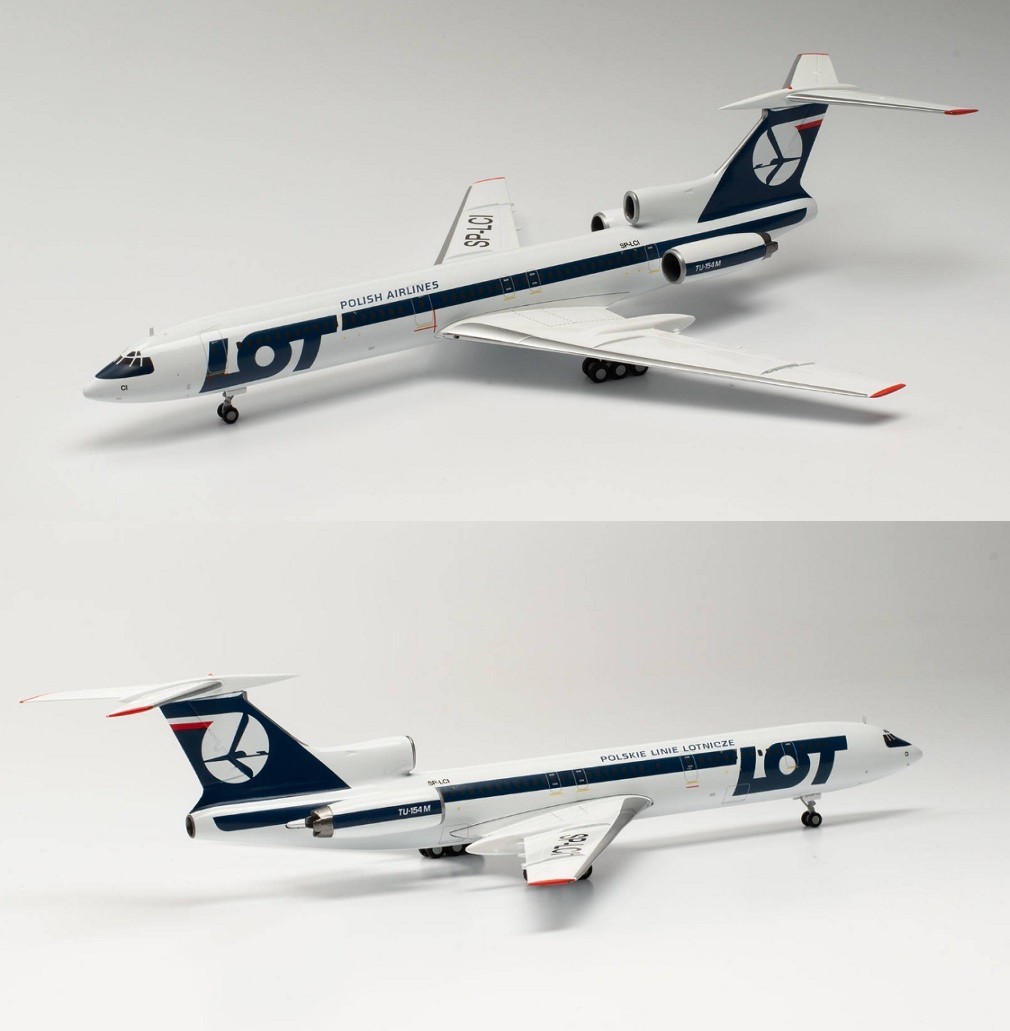 1:200 Herpa Wings LOT POLISH AIRLINES Tupolev TU-154M SP-LCI RARE Sold Out
