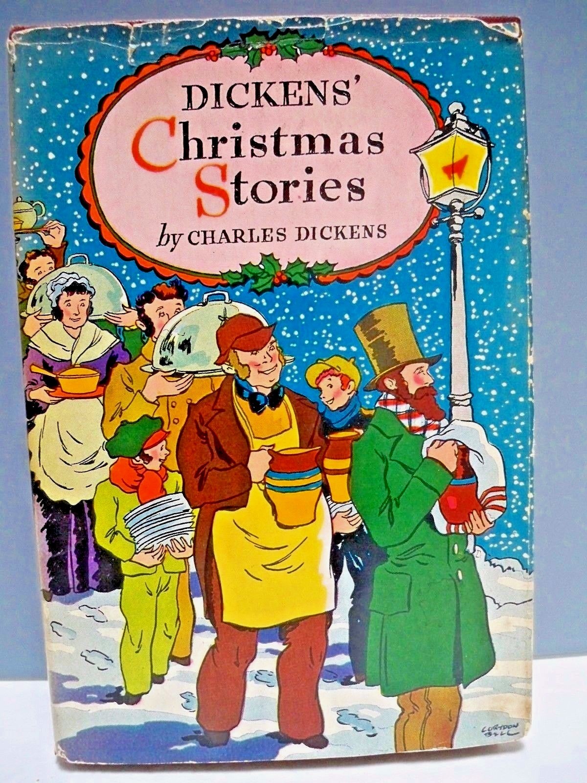 VTG. CHARLES DICKENS' CHRISTMAS STORIES - ILLUSTRATED DUST CVR. WORLD PUB. - VG