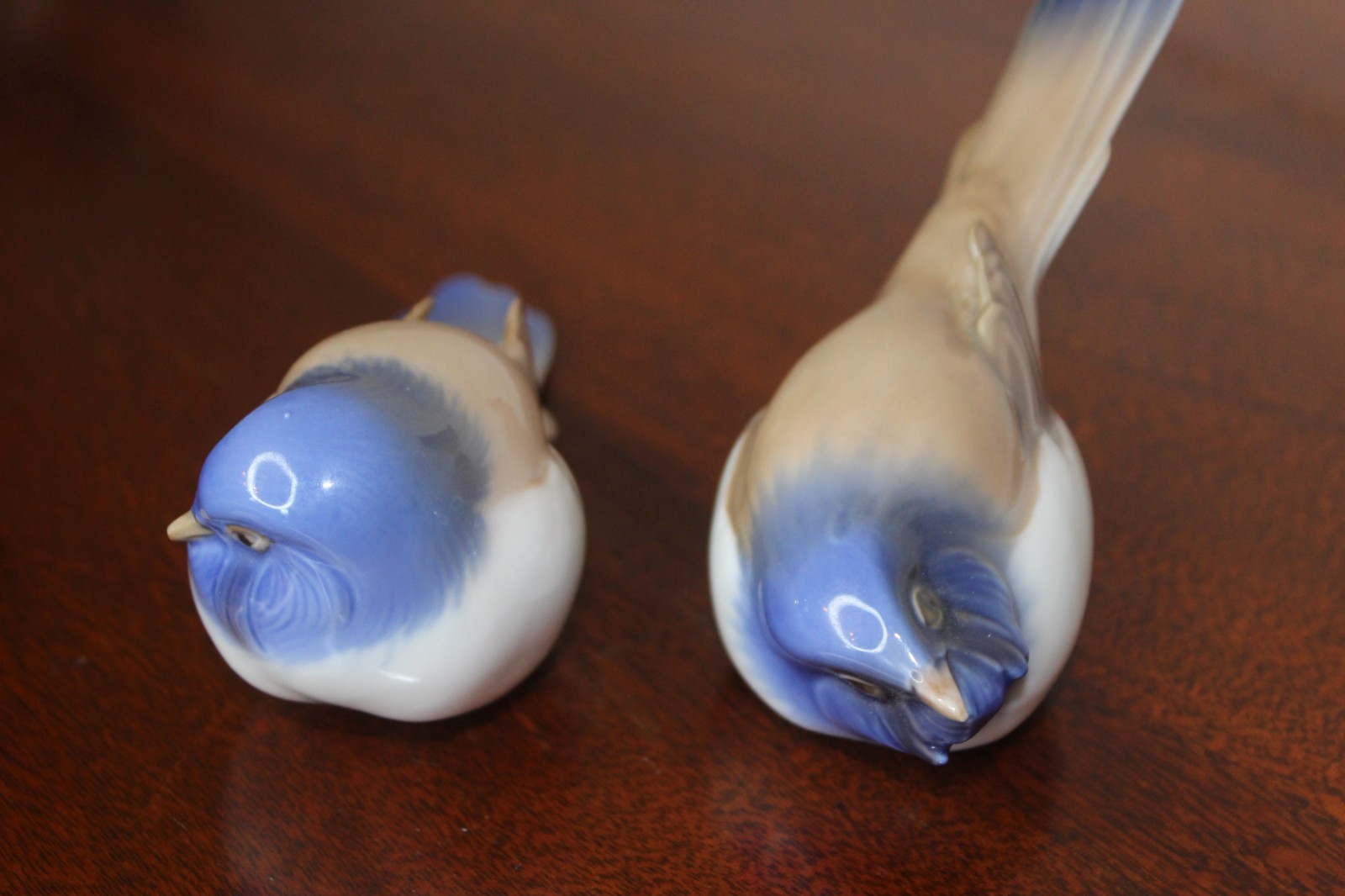 A pair of Vintage Bing & Grodahi Porcelain titmouse Figurines