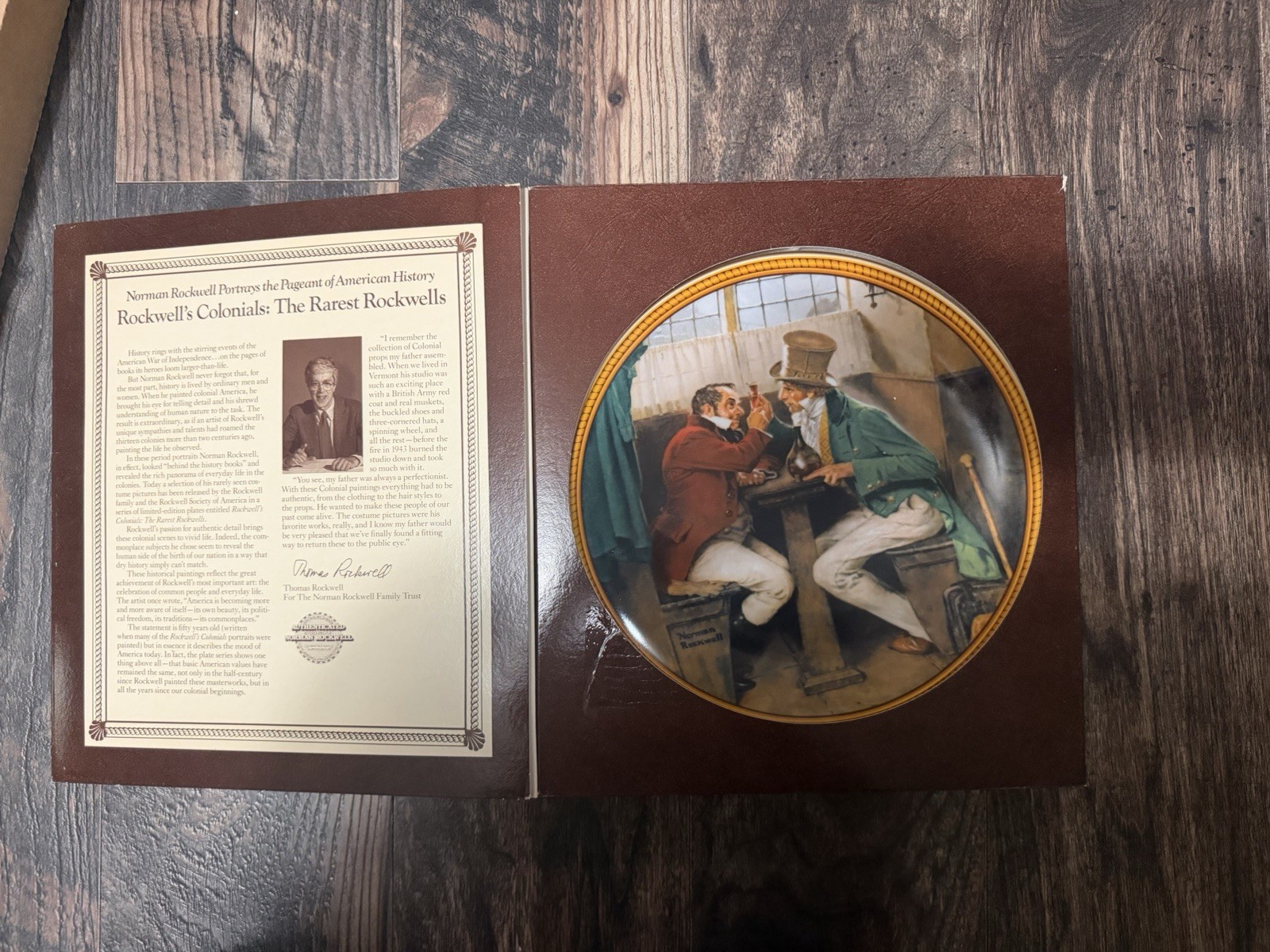 Norman Rockwell Rockwell\'s Colonials Rarest Rockwells Porcelain Plate Round