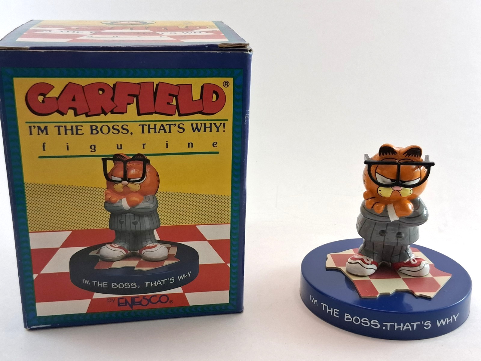 Vtg. 1978 Garfield Figurine I'm the Boss, That's why
