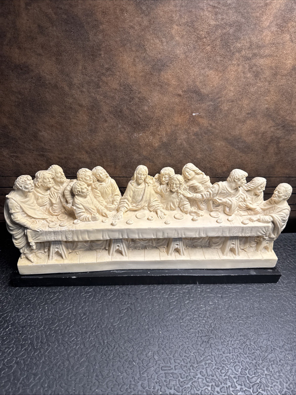 Vtg AB Last Super Sculpture Made In Italy  Oxolyte Alabaster Figurine 13.5”