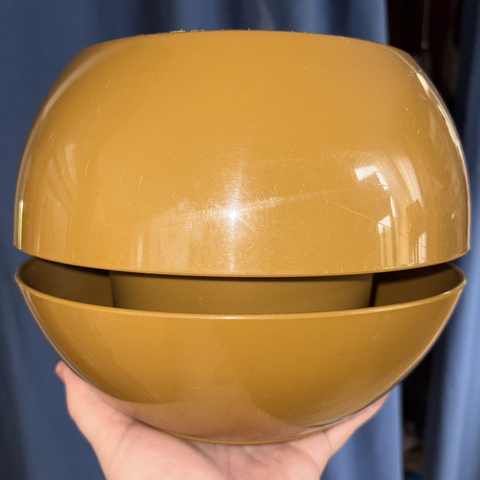 VTG Phillips 66 DW-6 Planter Space Age MCM 70s Decor Gold Brown