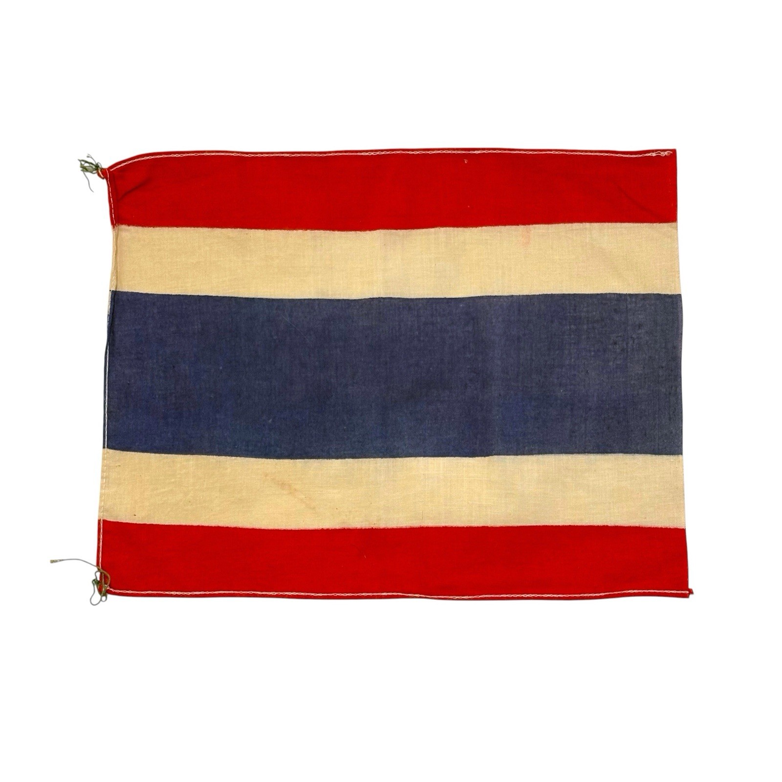 Vintage 1940s WWII Thailand Siam Flag Cotton Small 10x13 Allied Military Parade