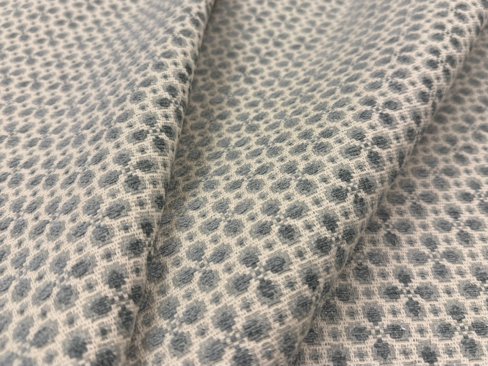 Colefax & Fowler Stylized Floral Weave Fabric- Alberta Old Blue 2.60 yd F4937-05