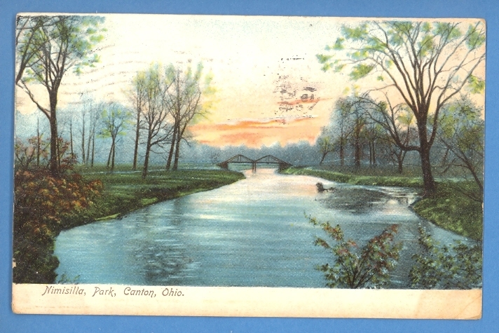 OHIO - CANTON, NIMISILLA, PARK  POSTCARD USED 4274