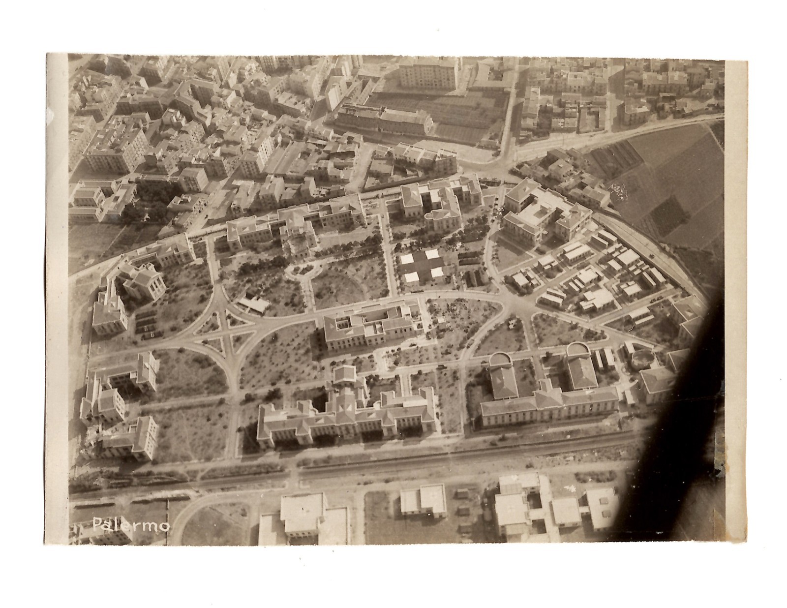 WWII WW2 Original Photo Arial View of Palermo Medical Area 1940s *READ*