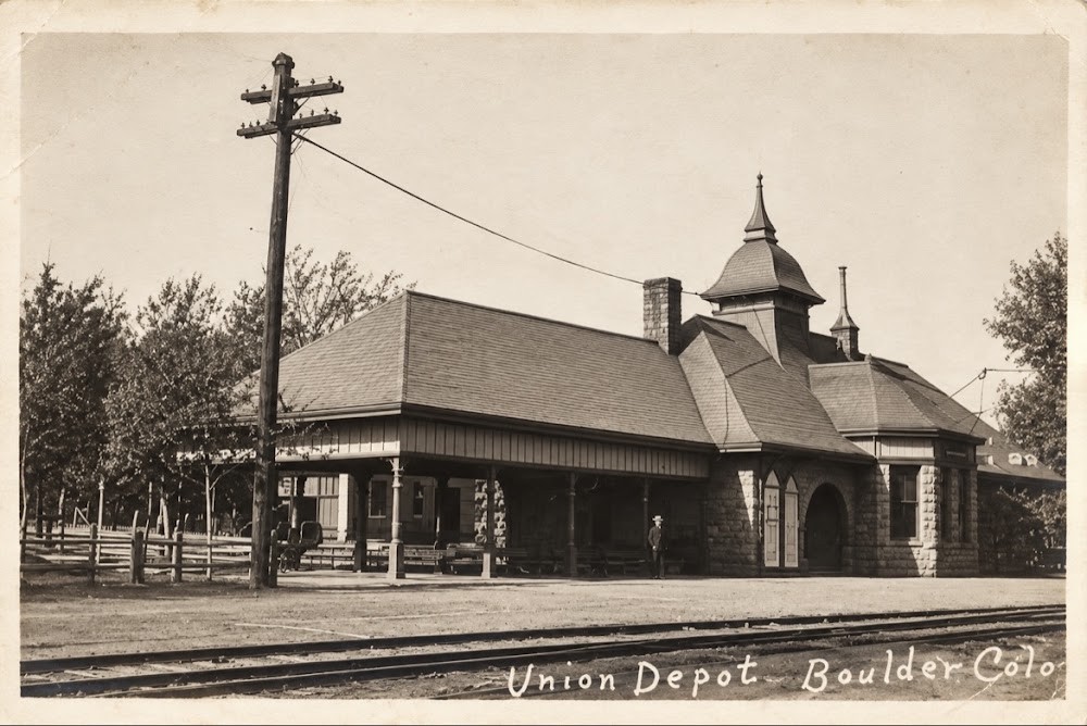 Union Depot Boulder Colorado REPRINT RPPC Postcard E560 Union Depot Boulder Colorado REPRINT RPPC Postcard E560
