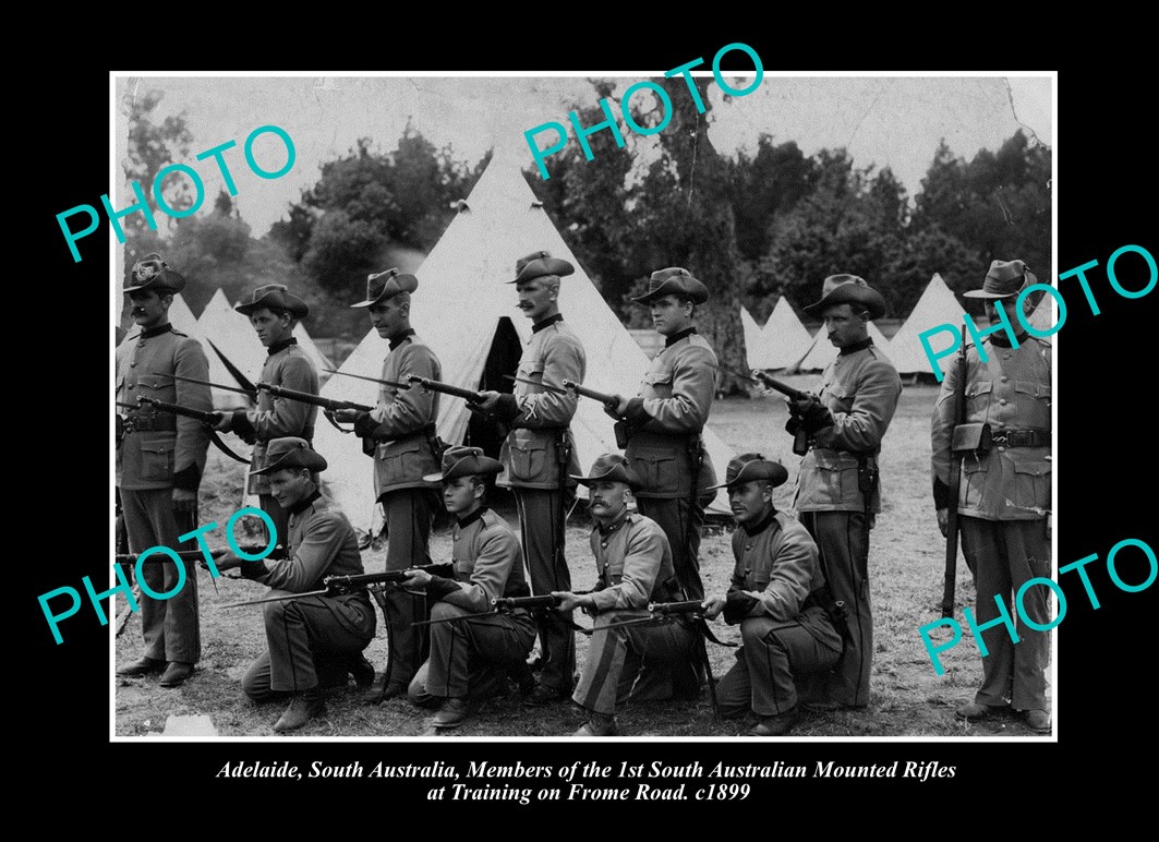 Adelaide South Australia The Sa Mounted Rifles c1899 Old Large Historic Photo