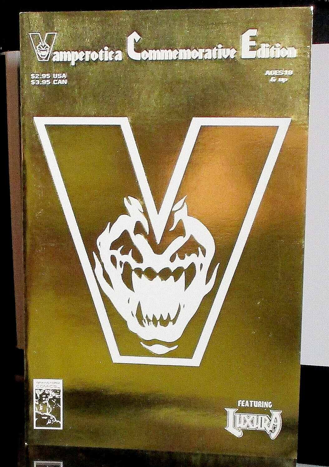 VAMPEROTICA Commemorative Ed. VF/NM | GOLD COVER (Brainstorm Comics 1995) Luxura