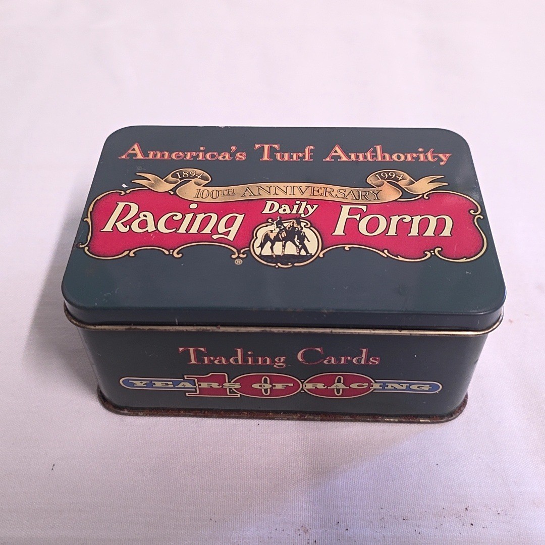 Daily Racing Form Trading Cards 100th Anniversary Tin Green 1994 Horse Star Card