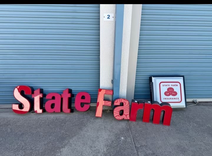 Vintage State Farm Insurance channel letters  sign 9ft long 18\