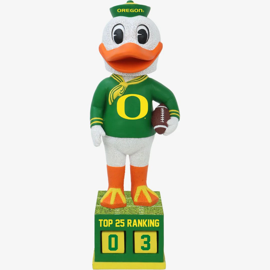 The Oregon Duck Oregon Ducks Football Top 25 Ranking Tracker Bobblehead NCAA