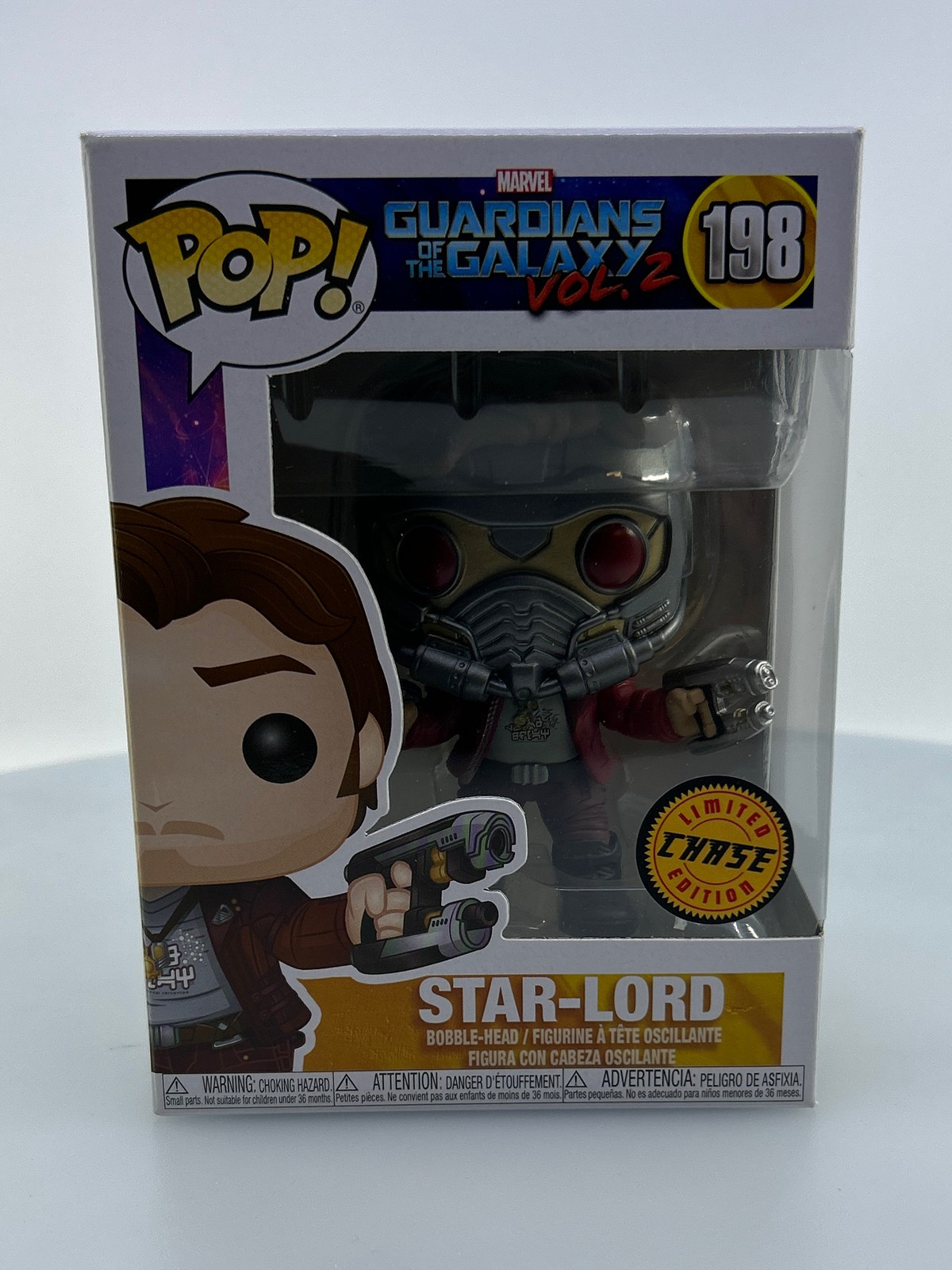Funko Pop Marvel: Guardians of the Galaxy Vol. 2 - Star Lord Chase Variant NOT M