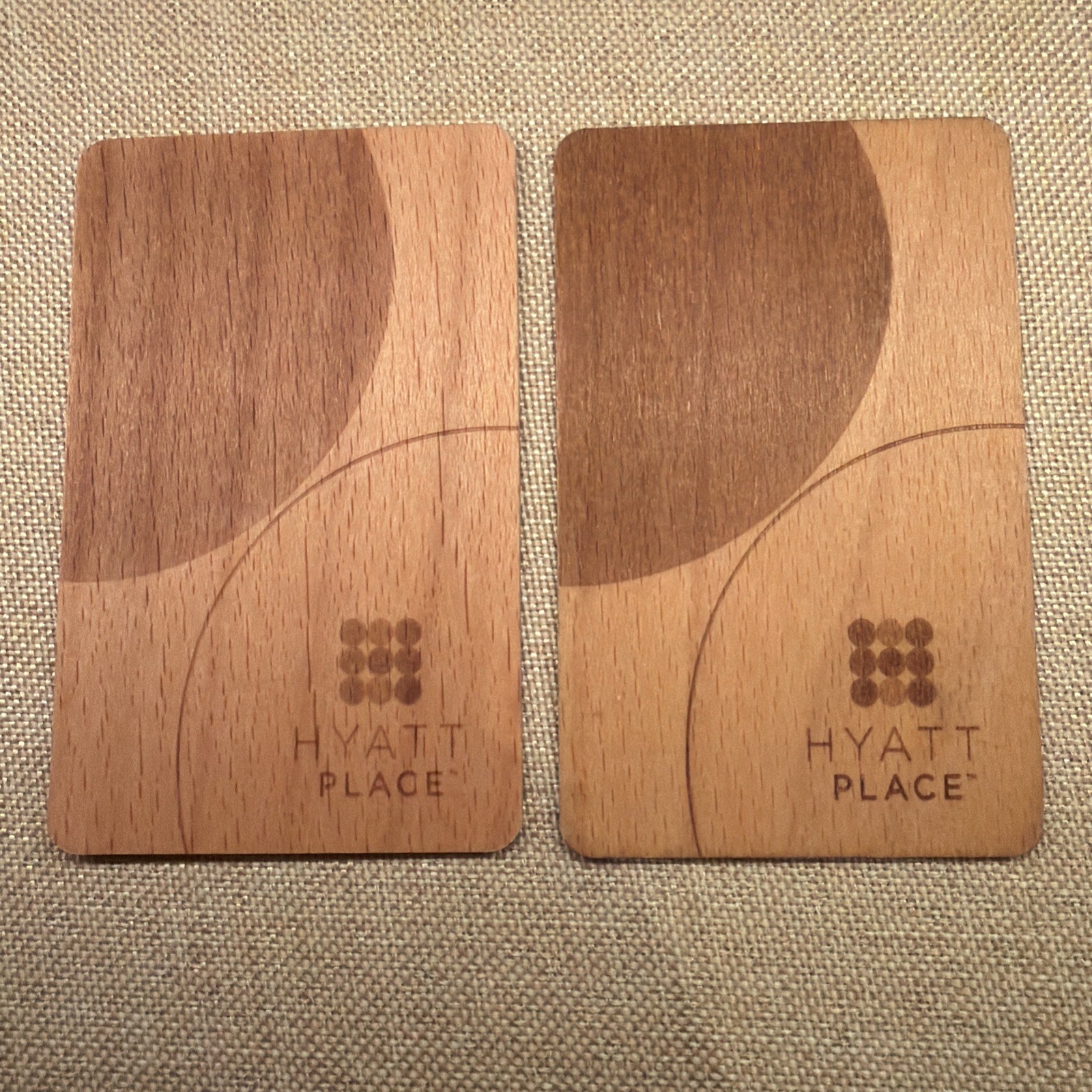 Hyatt Place Kyoto Wooden Hotel Room Key Card Lot of 2 Japan Collectible