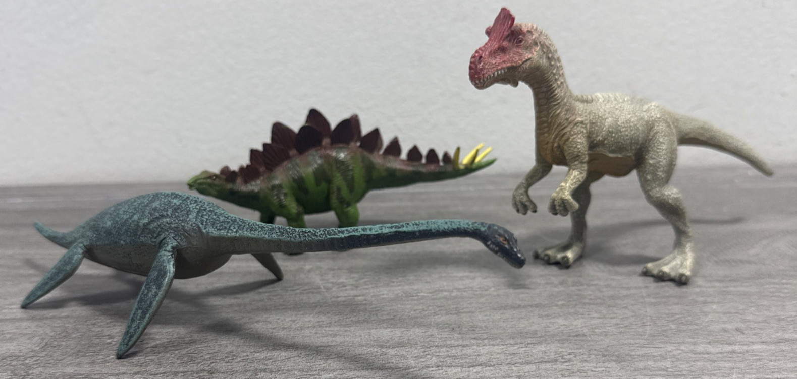 Collecta Cryolophosaurus Dinosaur Figure LOT Hydrotherosaurus & Stegosaurus