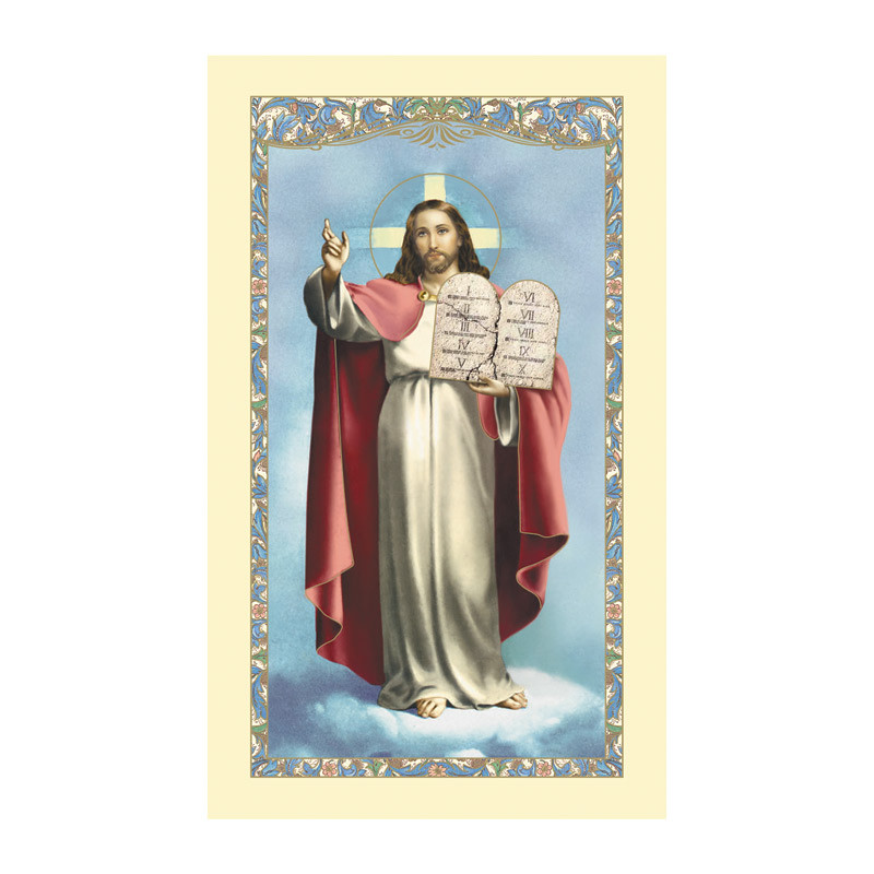 Christ the Teacher / The Beatitudes - Laminated Holy Card 