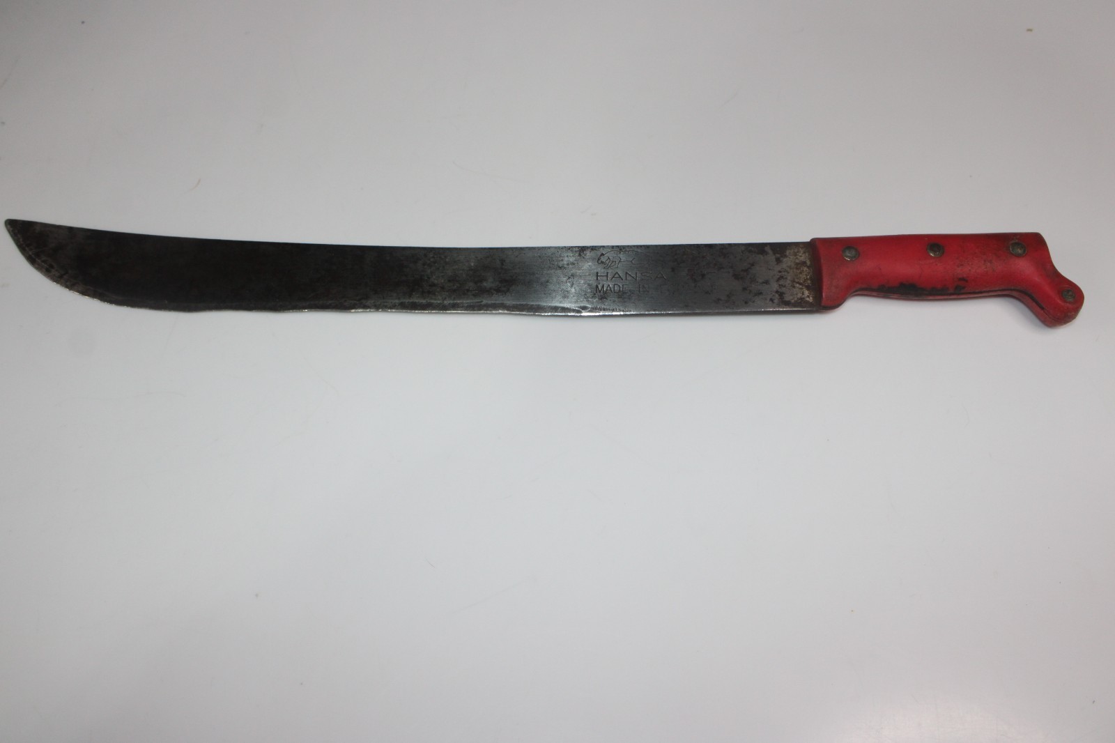 Vintage Hansa No. 127 Machete 18” Long Red Handle - Made in Ecuador