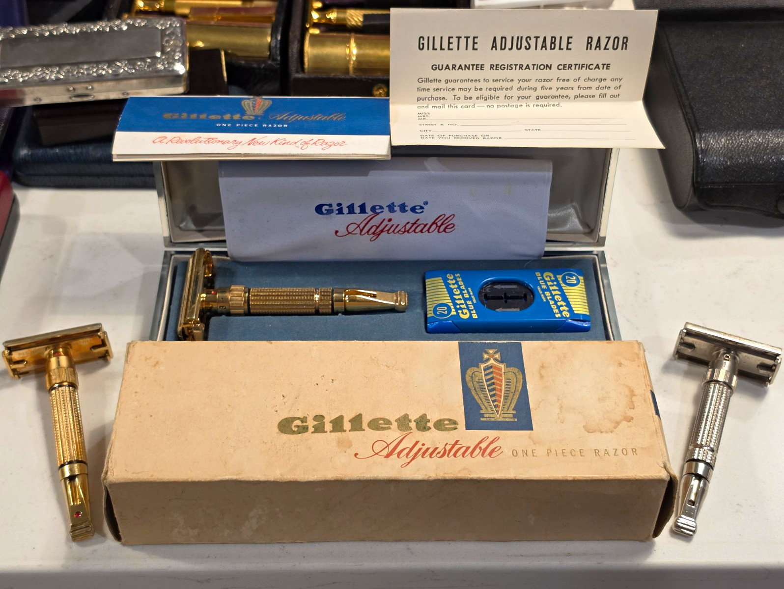 Gillette Toggle Vintage Safety Lot All Variants Serial Chrome VERY Rare READ Gillette Toggle Vintage Safety Lot All Variants Serial Chrome VERY Rare READ