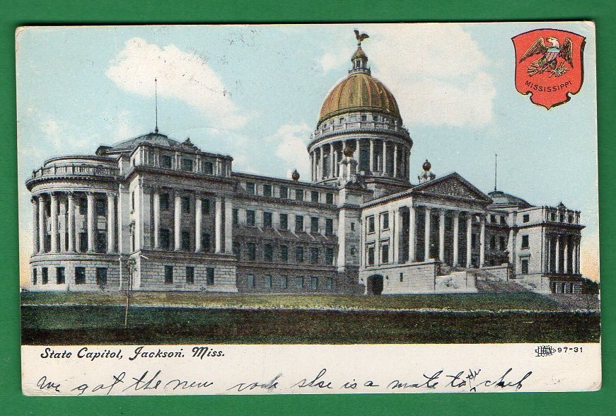 MISSISSIPPI - JACKSON, STATE CAPITOL POSTCARD 545