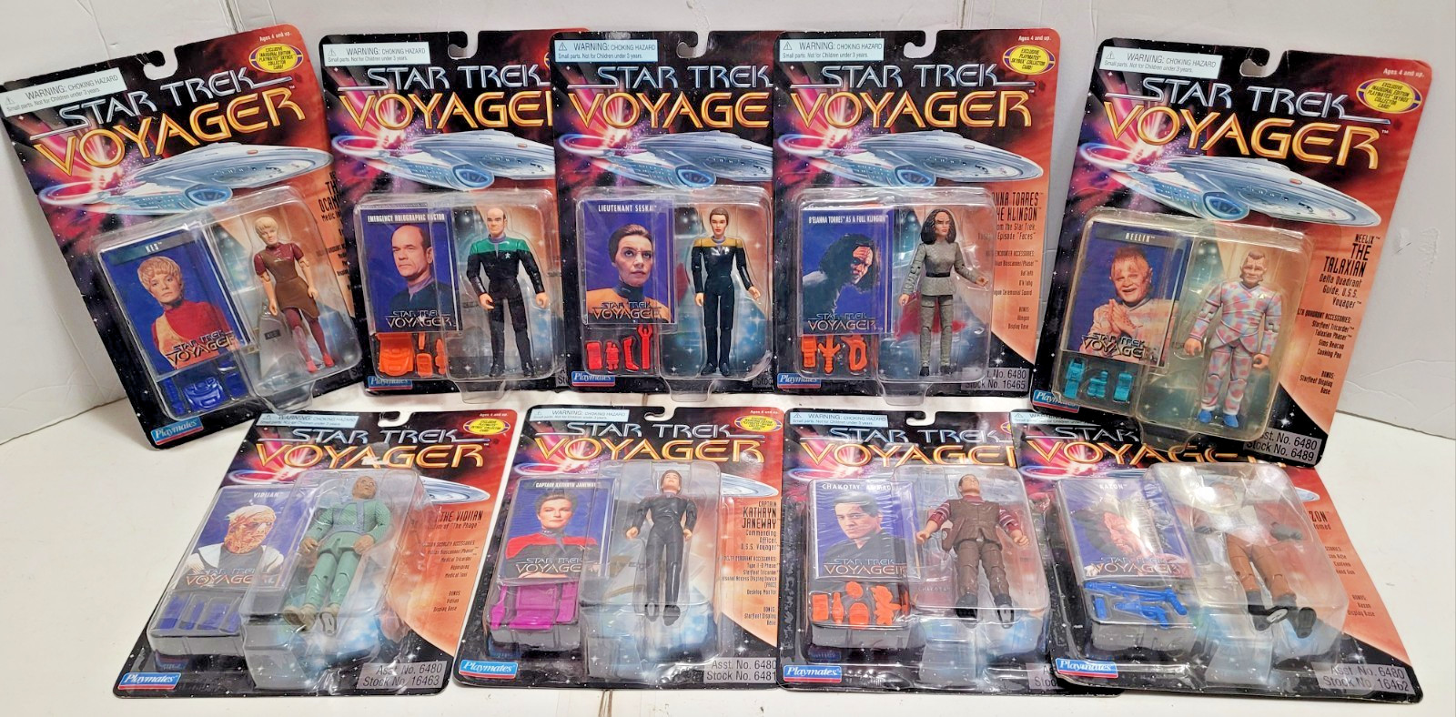 1995-96 PLAYMATES STAR TREK VOYAGER ACTION FIGURE LOT